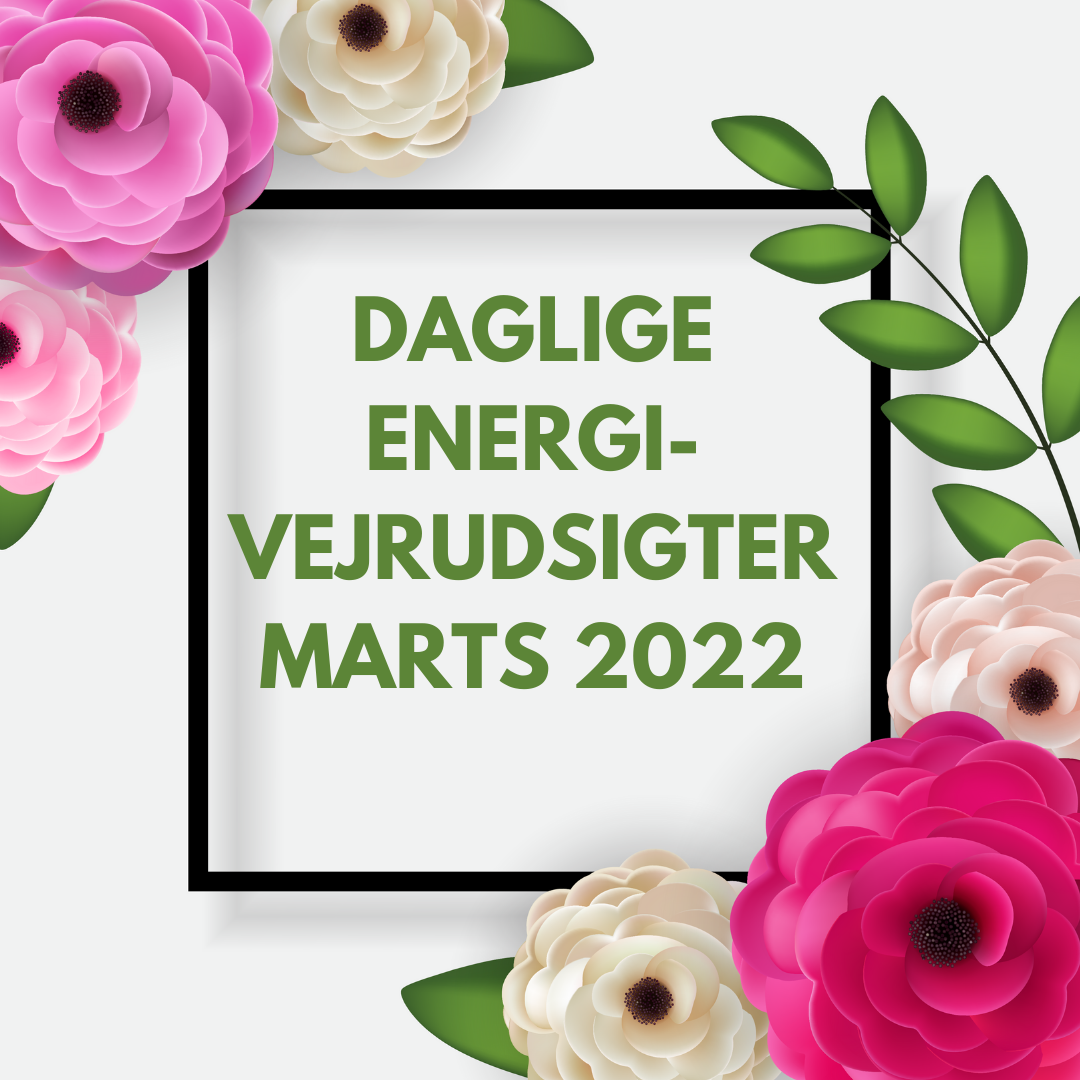 Din daglige energivejrudsigt for marts 2022